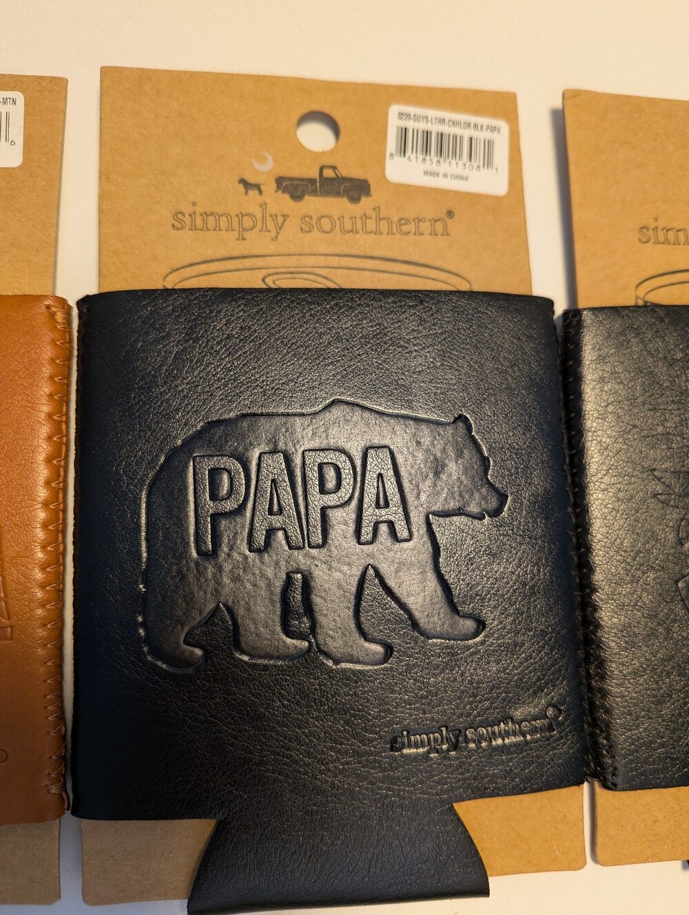 Simply Southern Faux Leather Can Cooler Cozy Sleeves—Choose One Style - Picture 3 of 5